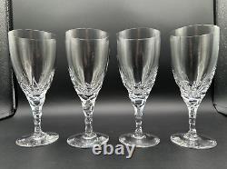 Set of 4 ORREFORS Crystal Carina Red Wine /Water Goblet Glasses, 7 1/4'', MINT