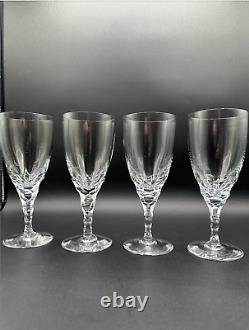 Set of 4 ORREFORS Crystal Carina Red Wine /Water Goblet Glasses, 7 1/4'', MINT