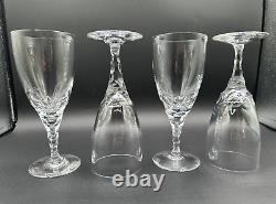 Set of 4 ORREFORS Crystal Carina Red Wine /Water Goblet Glasses, 7 1/4'', MINT