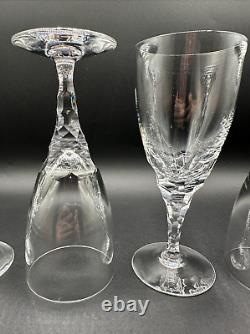 Set of 4 ORREFORS Crystal Carina Red Wine /Water Goblet Glasses, 7 1/4'', MINT