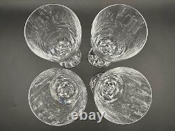 Set of 4 ORREFORS Crystal Carina Red Wine /Water Goblet Glasses, 7 1/4'', MINT