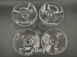 Set of 4 ORREFORS Crystal Carina Red Wine /Water Goblet Glasses, 7 1/4'', MINT