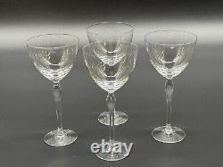 Set of (4) Orrefors Sweden ERIKA CLEAR 7.75 Claret Wine Glasses