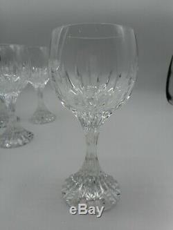 Set of 4 PLUS 1 Perfect Baccarat Crystal MASSENA Wine or Water Glasses 6 1/2