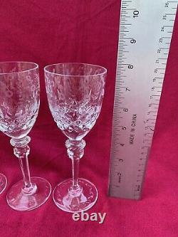 Set of 4 Rogaska GALLIA Cut Crystal Wine Glasses Goblets 7 3/4 H