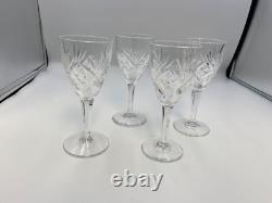 Set of 4 St. Louis Crystal CHANTILLY Claret Wine Glasses 6