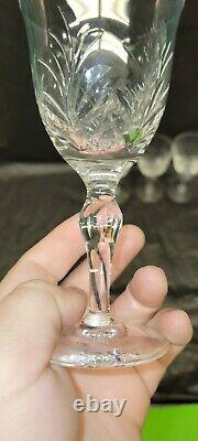 Set of 4 Stuart crystal wine glasses vintage high quality made in England