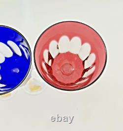 Set of 4 Studio Crafted NACHTMANN ROMER Crystal Multicolor Wine Glasses