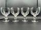 Set of 4 Stunning LALIQUE FRENCH CRYSTAL Clos Vougeot Tasting Wine Glasses, MINT