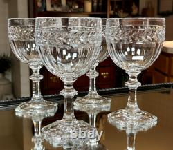 Set of 4 VILLEROY & BOCH MISS DESIREE 6.5 Clear Laurel Water Goblets Wine Glass
