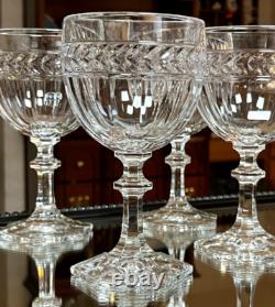 Set of 4 VILLEROY & BOCH MISS DESIREE 6.5 Clear Laurel Water Goblets Wine Glass