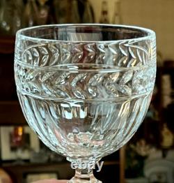 Set of 4 VILLEROY & BOCH MISS DESIREE 6.5 Clear Laurel Water Goblets Wine Glass