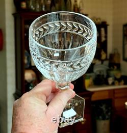Set of 4 VILLEROY & BOCH MISS DESIREE 6.5 Clear Laurel Water Goblets Wine Glass