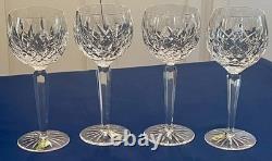 Set of 4 VTG Waterford Lismore Hock Balloon Wine Glasses 7 1/4 Discontinued