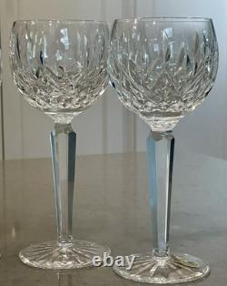 Set of 4 VTG Waterford Lismore Hock Balloon Wine Glasses 7 1/4 Discontinued