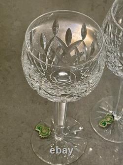 Set of 4 VTG Waterford Lismore Hock Balloon Wine Glasses 7 1/4 Discontinued
