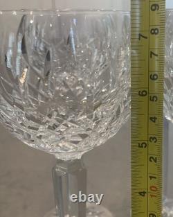 Set of 4 VTG Waterford Lismore Hock Balloon Wine Glasses 7 1/4 Discontinued