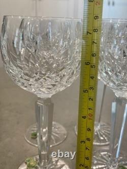 Set of 4 VTG Waterford Lismore Hock Balloon Wine Glasses 7 1/4 Discontinued