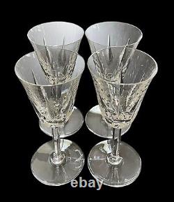 Set of 4 Vintage St. Louis Crystal Cerdagne 6-3/8 Wine Glasses Excellent