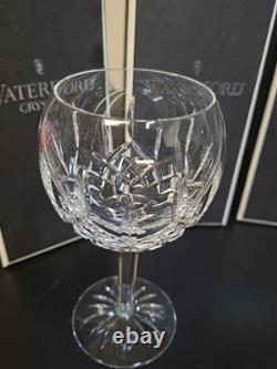 Set of 4 Vintage Waterford Lismore Hock Balloon Wine Glasses 7 1/4 Discontinued