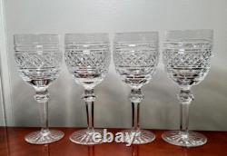 Set of 4 Vtg WATERFORD CRYSTAL Castletown 10 oz. Water/Wine Glasses 7.5 IRELAND