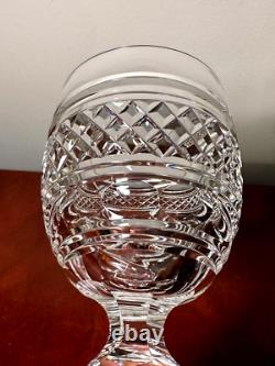 Set of 4 Vtg WATERFORD CRYSTAL Castletown 10 oz. Water/Wine Glasses 7.5 IRELAND