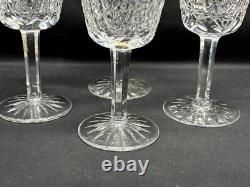 Set of 4 Waterford CLARE Crystal Claret Wine Glasses 5 7/8 Tall