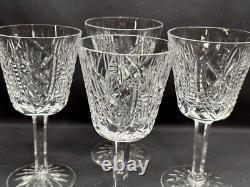 Set of 4 Waterford CLARE Crystal Claret Wine Glasses 5 7/8 Tall
