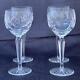 Set of 4 Waterford Crystal ASHLING Hock Wine Glasses