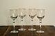 Set of 4 Waterford Crystal Carleton Platinum Rim 7 3/4 Wine Glass