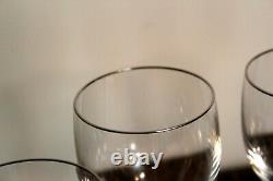 Set of 4 Waterford Crystal Carleton Platinum Rim 7 3/4 Wine Glass