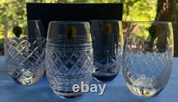 Set of 4 Waterford Crystal Castle Stemless Wine Glasses #1055243 NEW in Box