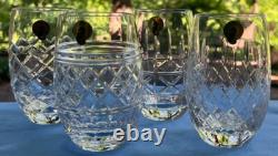 Set of 4 Waterford Crystal Castle Stemless Wine Glasses #1055243 NEW in Box
