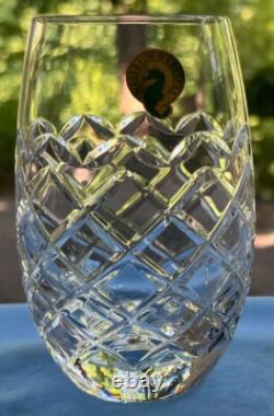 Set of 4 Waterford Crystal Castle Stemless Wine Glasses #1055243 NEW in Box