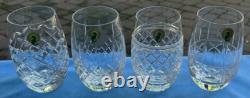 Set of 4 Waterford Crystal Castle Stemless Wine Glasses #1055243 NEW in Box