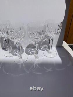 Set of 4 Waterford Crystal Colleen 7 Short Stem Hock Wine Glasses Retired