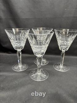 Set of 4 Waterford Crystal GLENMORE Claret Wine 6 1/2 Tall