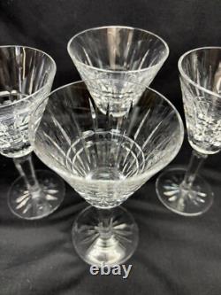 Set of 4 Waterford Crystal GLENMORE Claret Wine 6 1/2 Tall