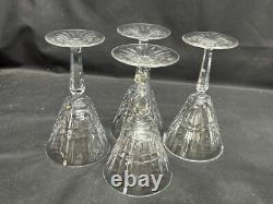 Set of 4 Waterford Crystal GLENMORE Claret Wine 6 1/2 Tall