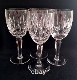 Set of 4 Waterford Crystal Kildare Claret Wine Glasses 6-1/2H