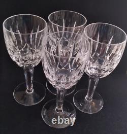 Set of 4 Waterford Crystal Kildare Claret Wine Glasses 6-1/2H