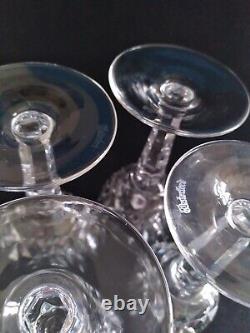 Set of 4 Waterford Crystal Kildare Claret Wine Glasses 6-1/2H