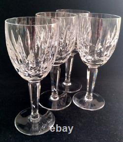 Set of 4 Waterford Crystal Kildare Claret Wine Glasses 6-1/2H