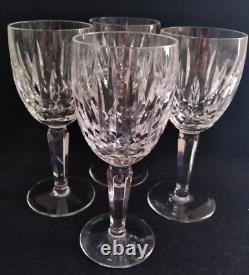 Set of 4 Waterford Crystal Kildare Claret Wine Glasses 6-1/2H