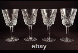 Set of 4 Waterford Crystal Lismore Claret Wine Glasses 5 7/8 Goblets Ireland