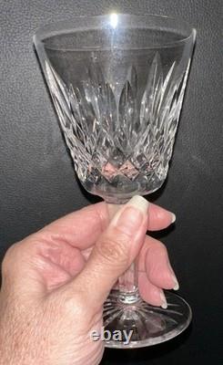 Set of 4 Waterford Crystal Lismore Claret Wine Glasses 5 7/8 Goblets Ireland