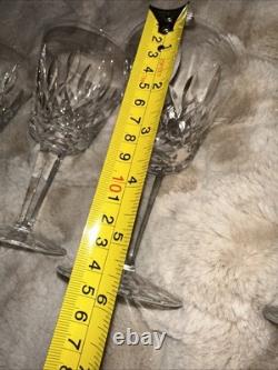 Set of 4 Waterford Crystal Lismore Claret Wine Glasses 5 7/8 Goblets Ireland