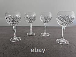 Set of 4 Waterford Crystal Pallas Claret 7.5 Balloon Wine Goblet Glass