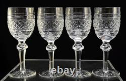 Set of 4 Waterford Cut Crystal Castletown 7 1/8 Inch Claret Glasses