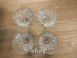 Set of 4 Waterford Lismore Claret Wine Glasses with Box Free Shipping